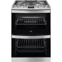 CGB6130ACM AEG 60cm Gas Double Oven 4 Burners Stainless Steel