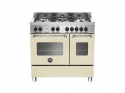 MAS905IMFEDC Bertazzoni Master 90 5 Zone 2 Ovens Range Cream