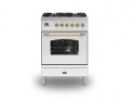 HCB60CNBRWH Ilve Milano 60cm Gas Hob 4 Burners Brass / White