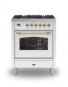 HCB70CNBRWH Ilve Milano 70cm Gas Hob 4 Burners Brass / White